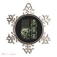 Cute Reel Cool Dad Camouflage American Flag Fathers Day Ornament thumb 0