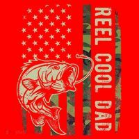 Cute Reel Cool Dad Camouflage American Flag Fathers Day Santa Hat thumb 1