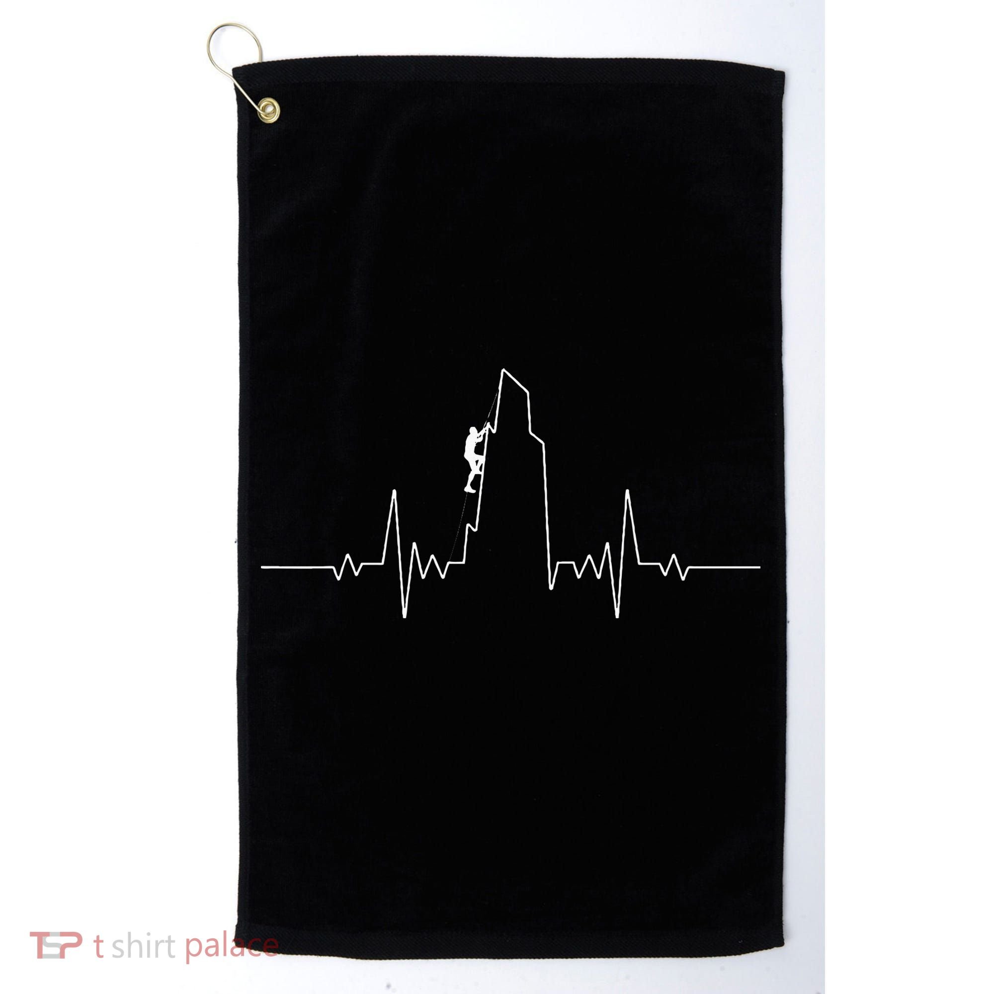 Cool Rock Climbing Art Mountain Rock Climbers Golf Towel