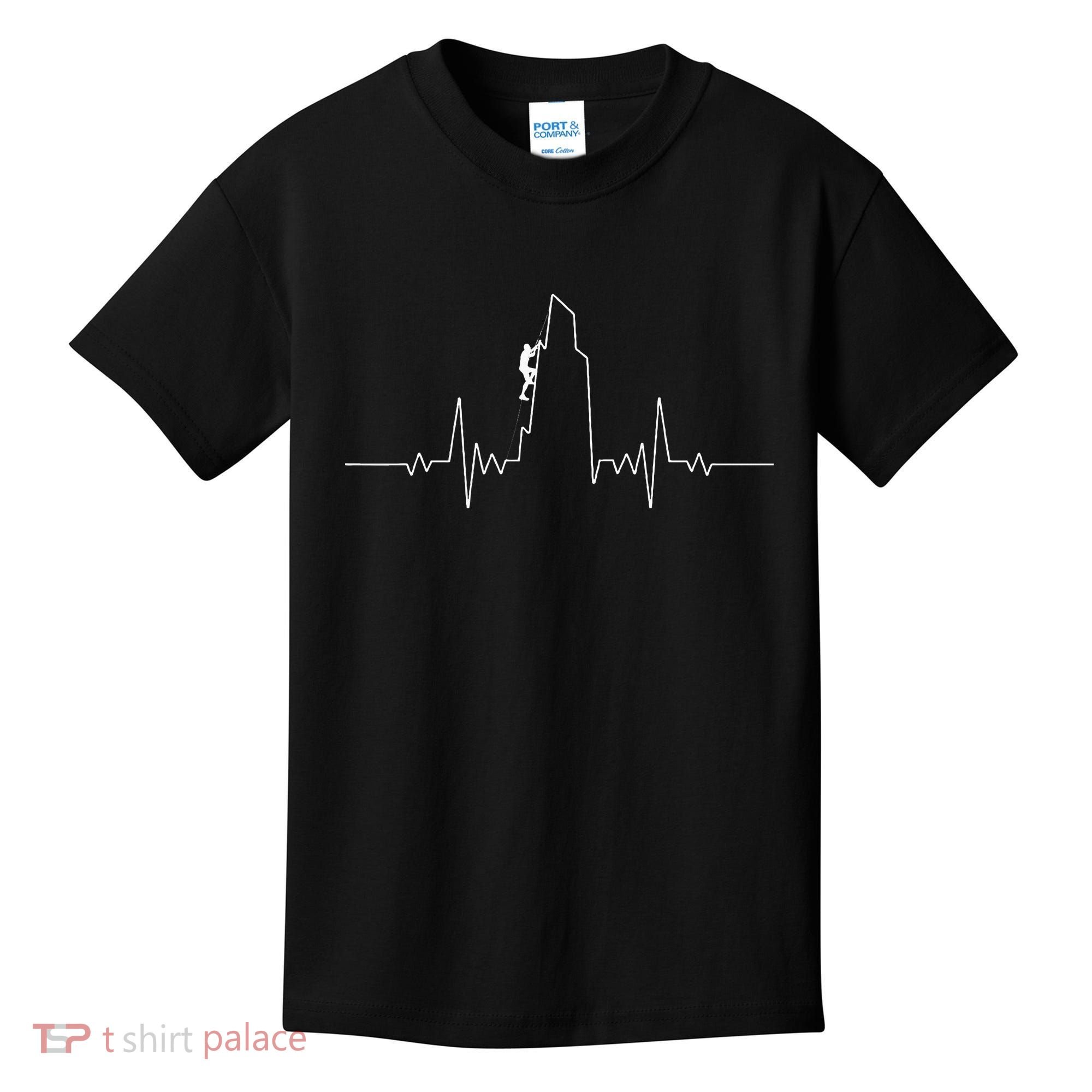 Cool Rock Climbing Art Mountain Rock Climbers Kids T-Shirt