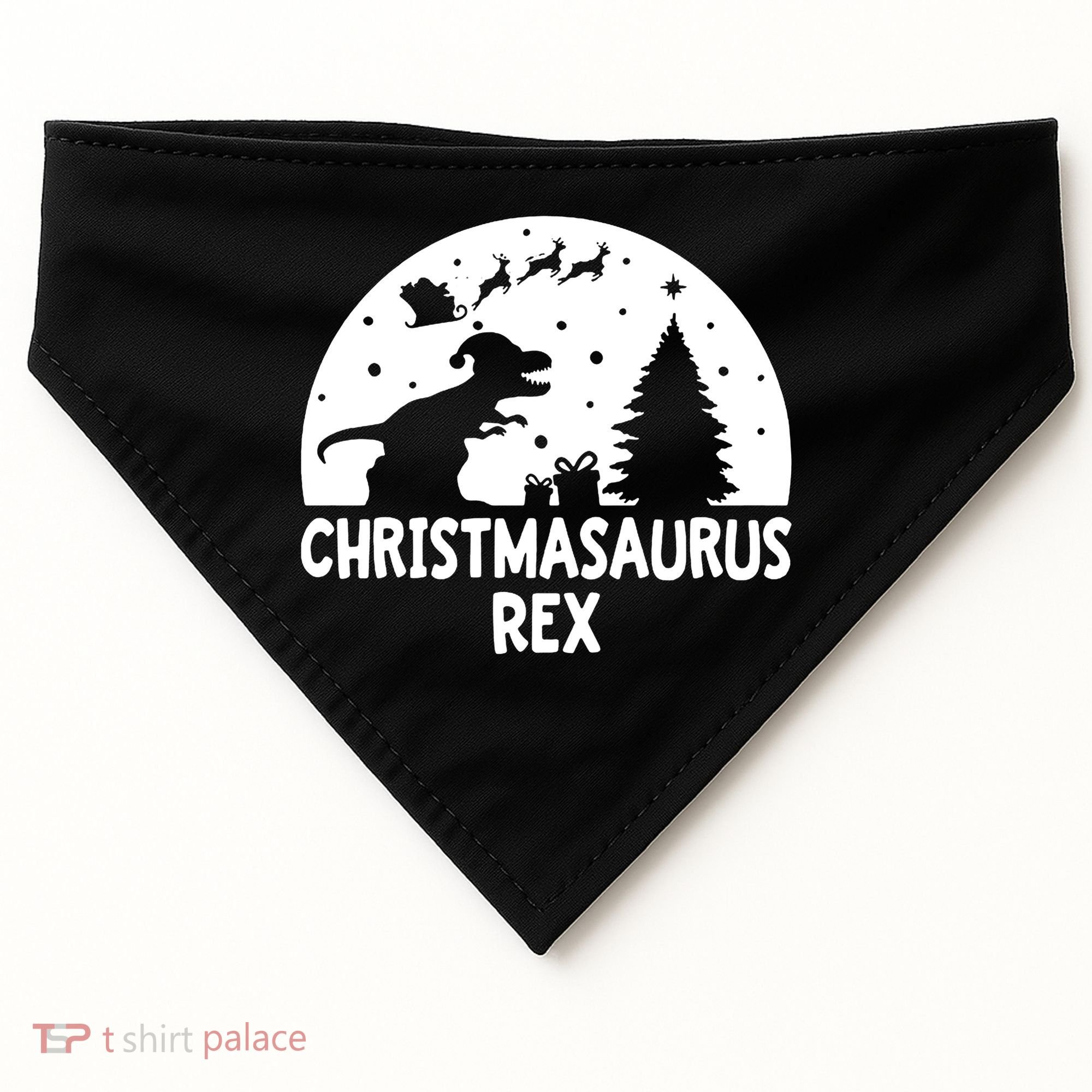 Christmasaurus Rex USA-Made Doggie Bandana