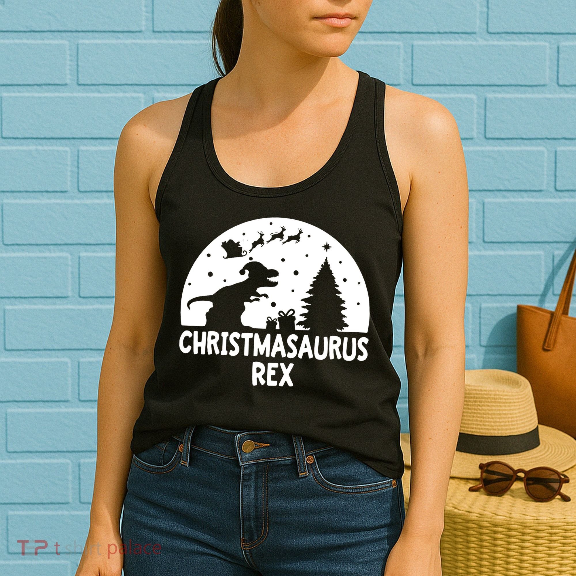 Christmasaurus Rex Women's Tank Top