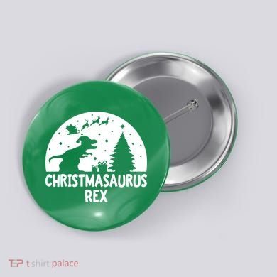 Christmasaurus Rex Button