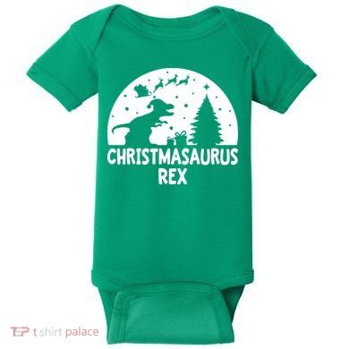 Christmasaurus Rex Baby Bodysuit