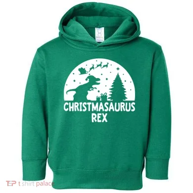 Christmasaurus Rex Toddler Hoodie