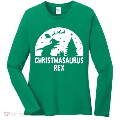 Christmasaurus Rex Women's Long Sleeve Shirt