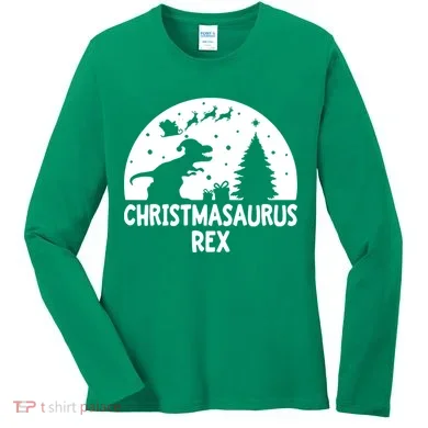 Christmasaurus Rex Women's Long Sleeve Shirt