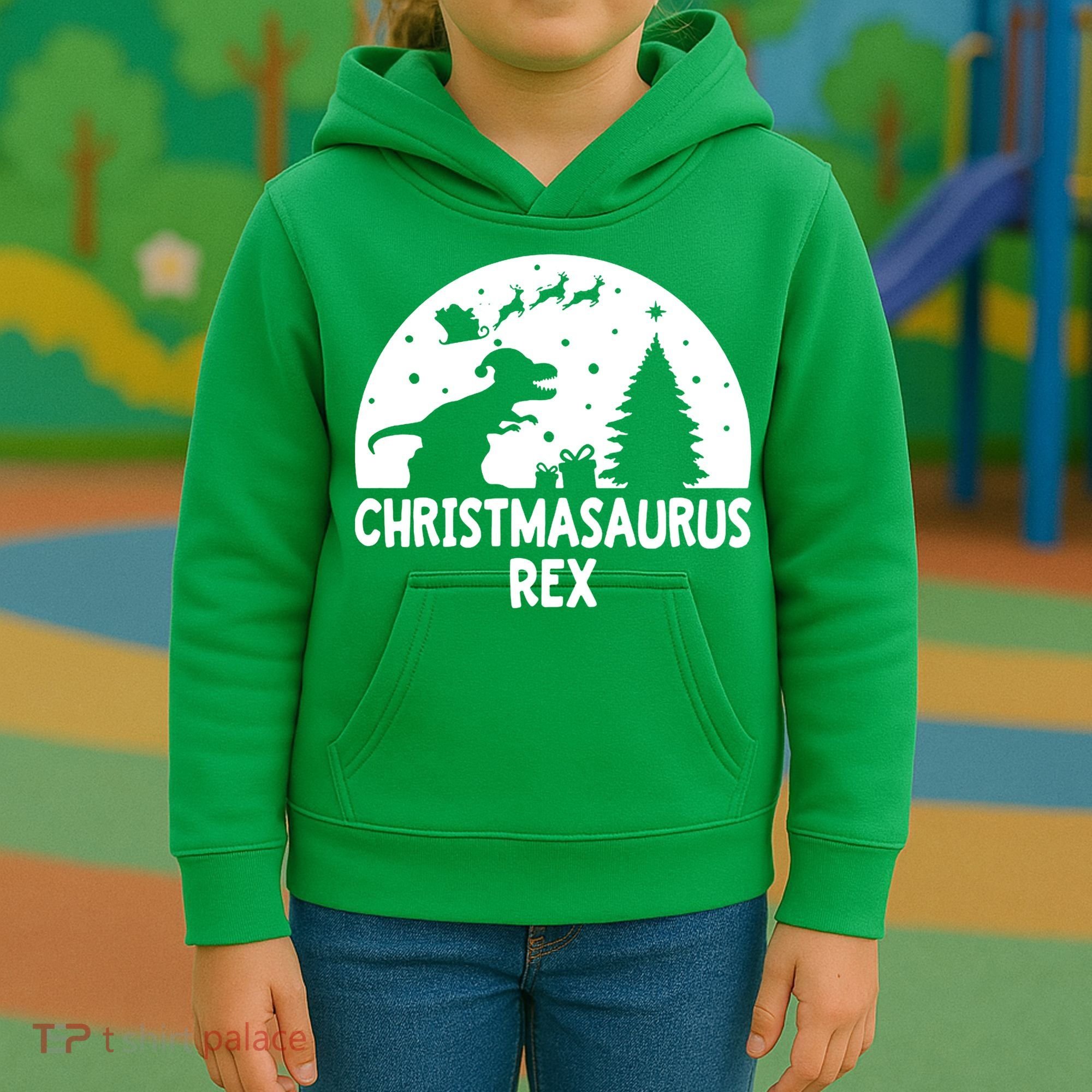 Christmasaurus Rex Kids Hoodie