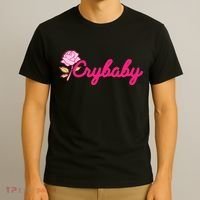 Crybaby Rose Cry Baby Kawaii Hipster Soft Girl Slogan T-Shirt thumb 3