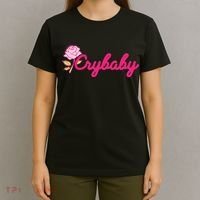 Crybaby Rose Cry Baby Kawaii Hipster Soft Girl Slogan T-Shirt thumb 4