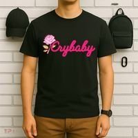 Crybaby Rose Cry Baby Kawaii Hipster Soft Girl Slogan T-Shirt thumb 6