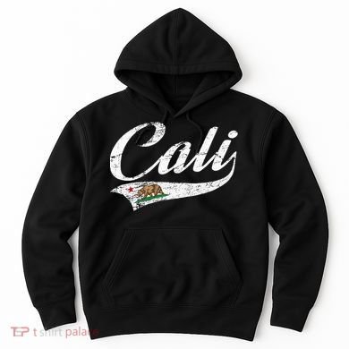 California Republic CA Vintage Distressed Design CALI Hoodie