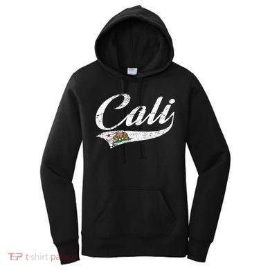 California Republic CA Vintage Distressed Design CALI Women's Hoodie