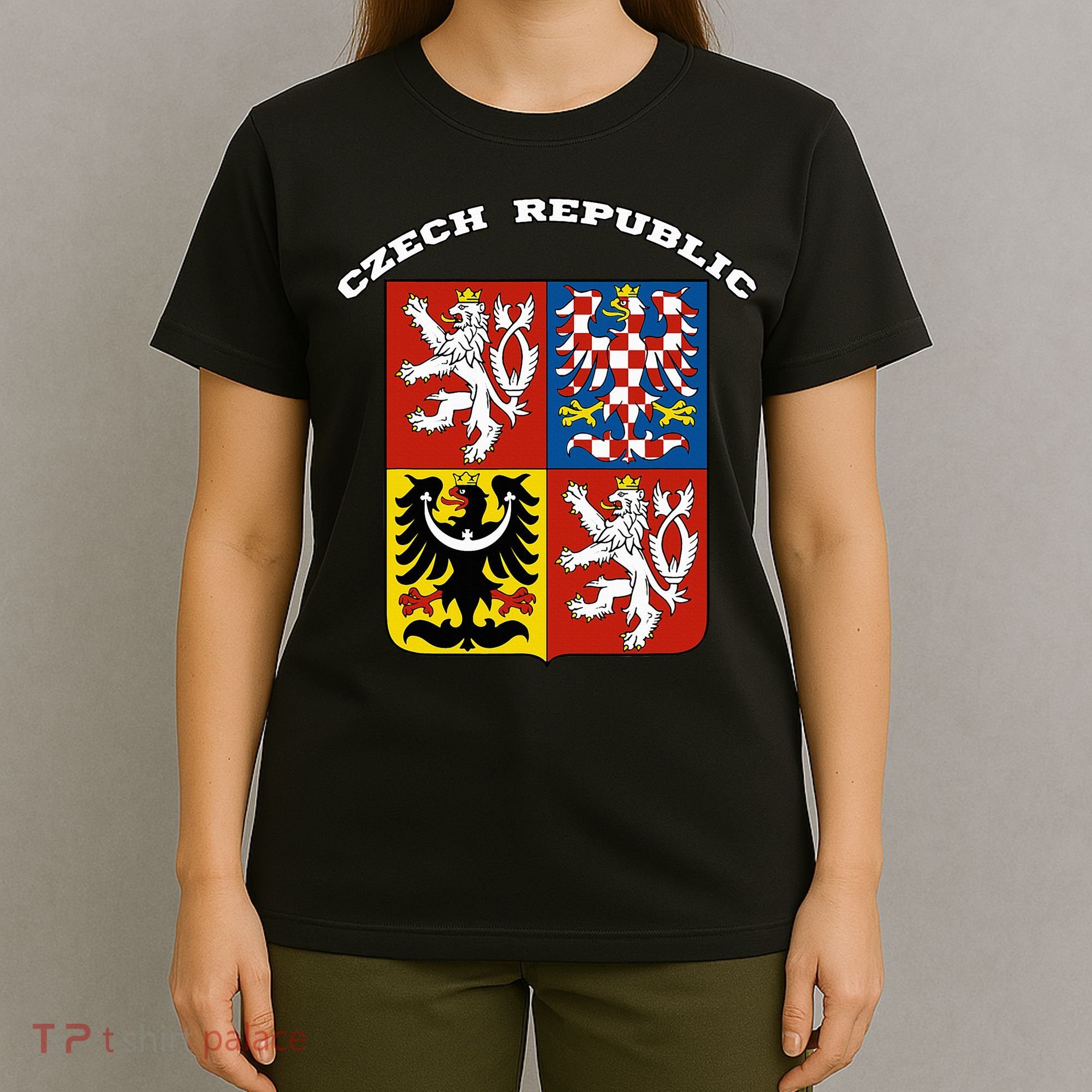 Czech Republic Coat Of Arms Flag Souvenir Prague T-Shirt