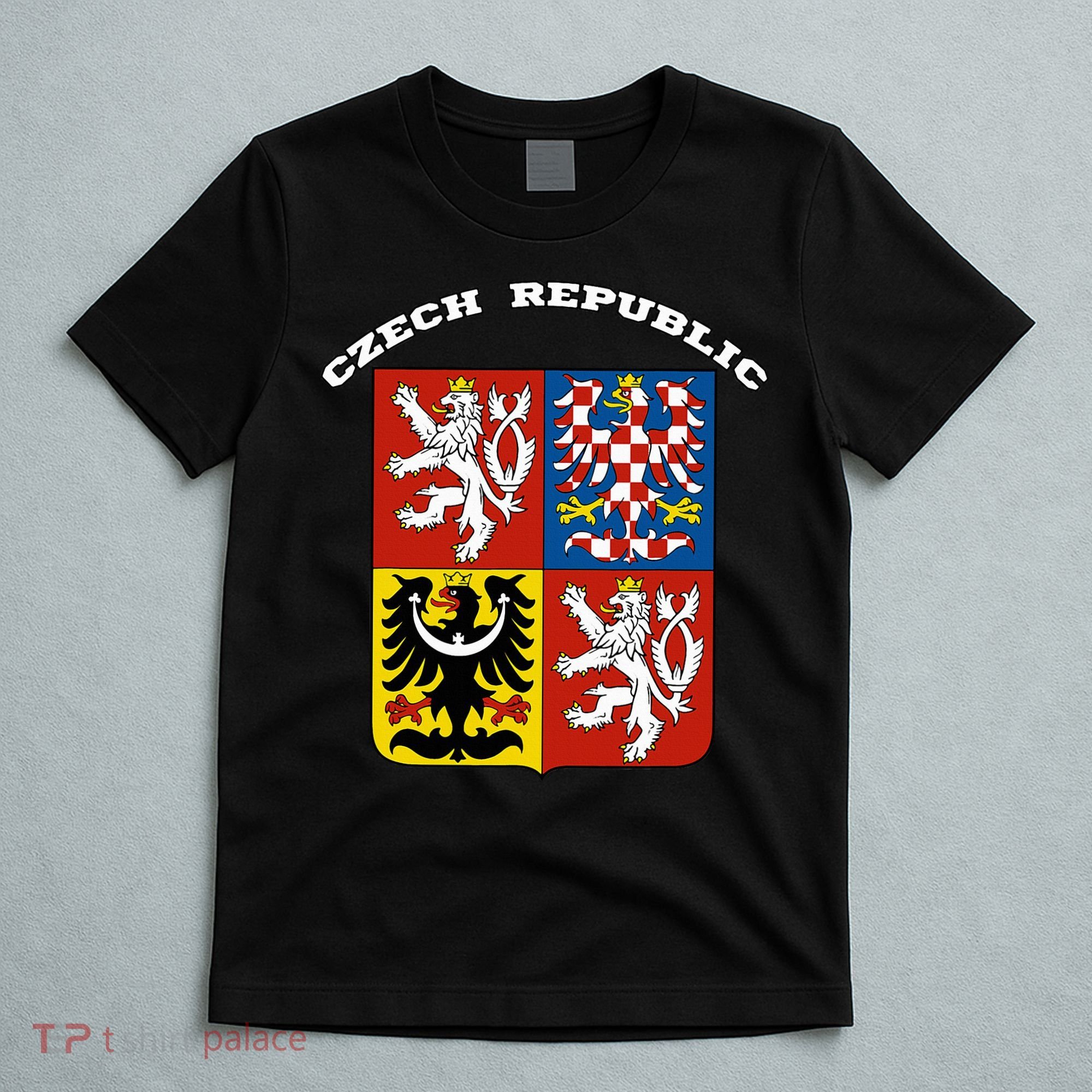 Czech Republic Coat Of Arms Flag Souvenir Prague T-Shirt