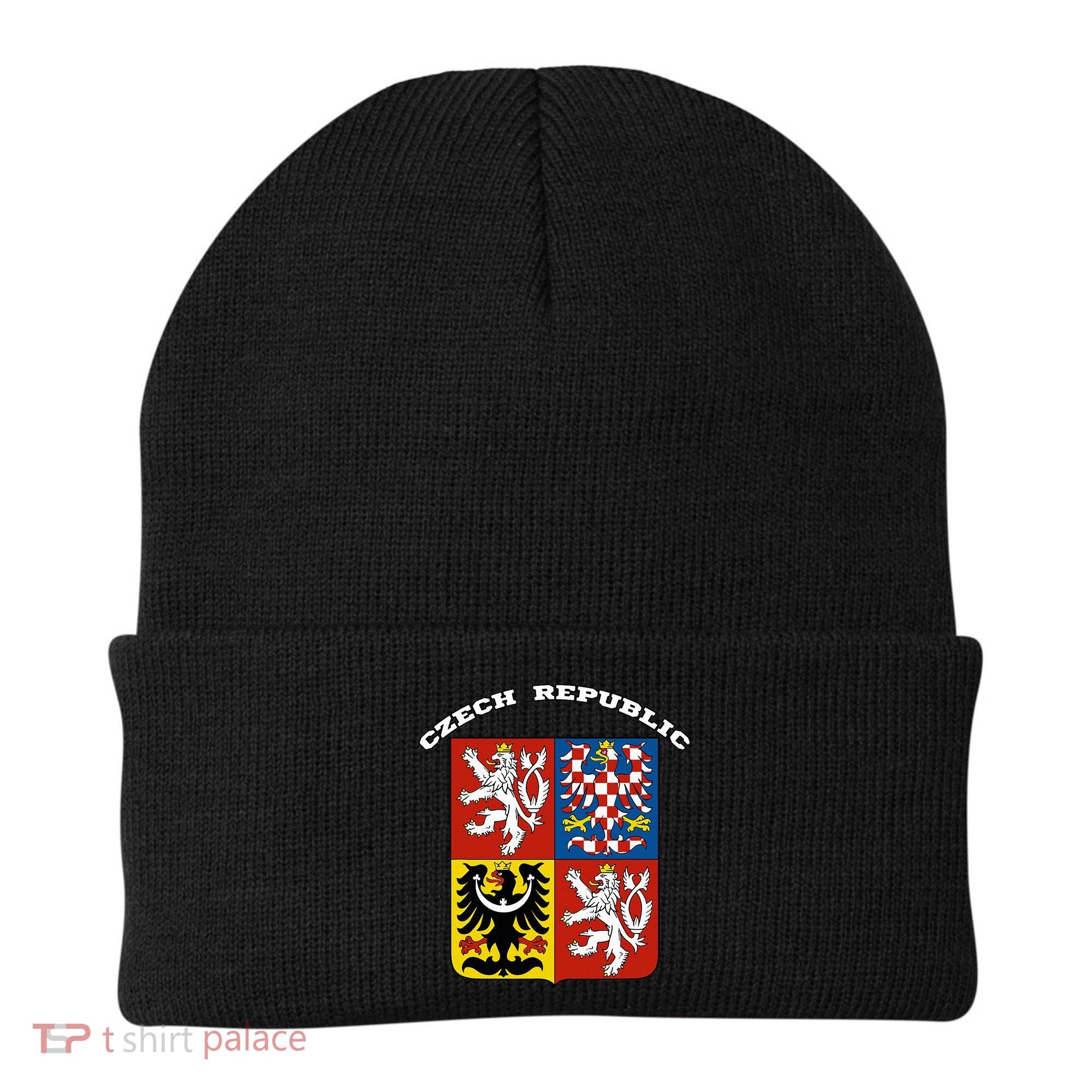 Czech Republic Coat Of Arms Flag Souvenir Prague Beanie