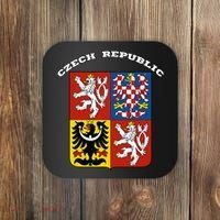 Czech Republic Coat Of Arms Flag Souvenir Prague Coaster thumb 0