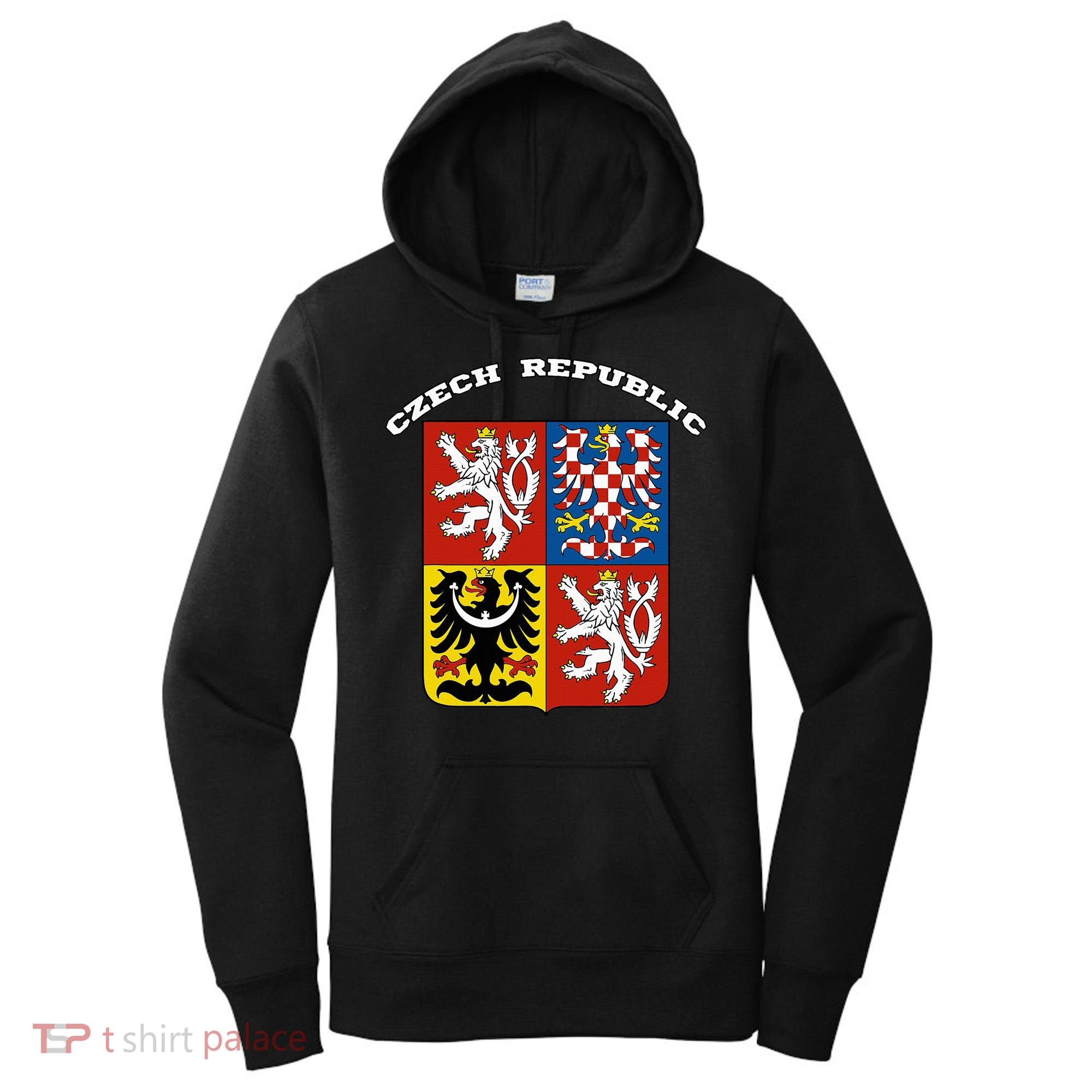 Czech Republic Coat Of Arms Flag Souvenir Prague Women's Hoodie