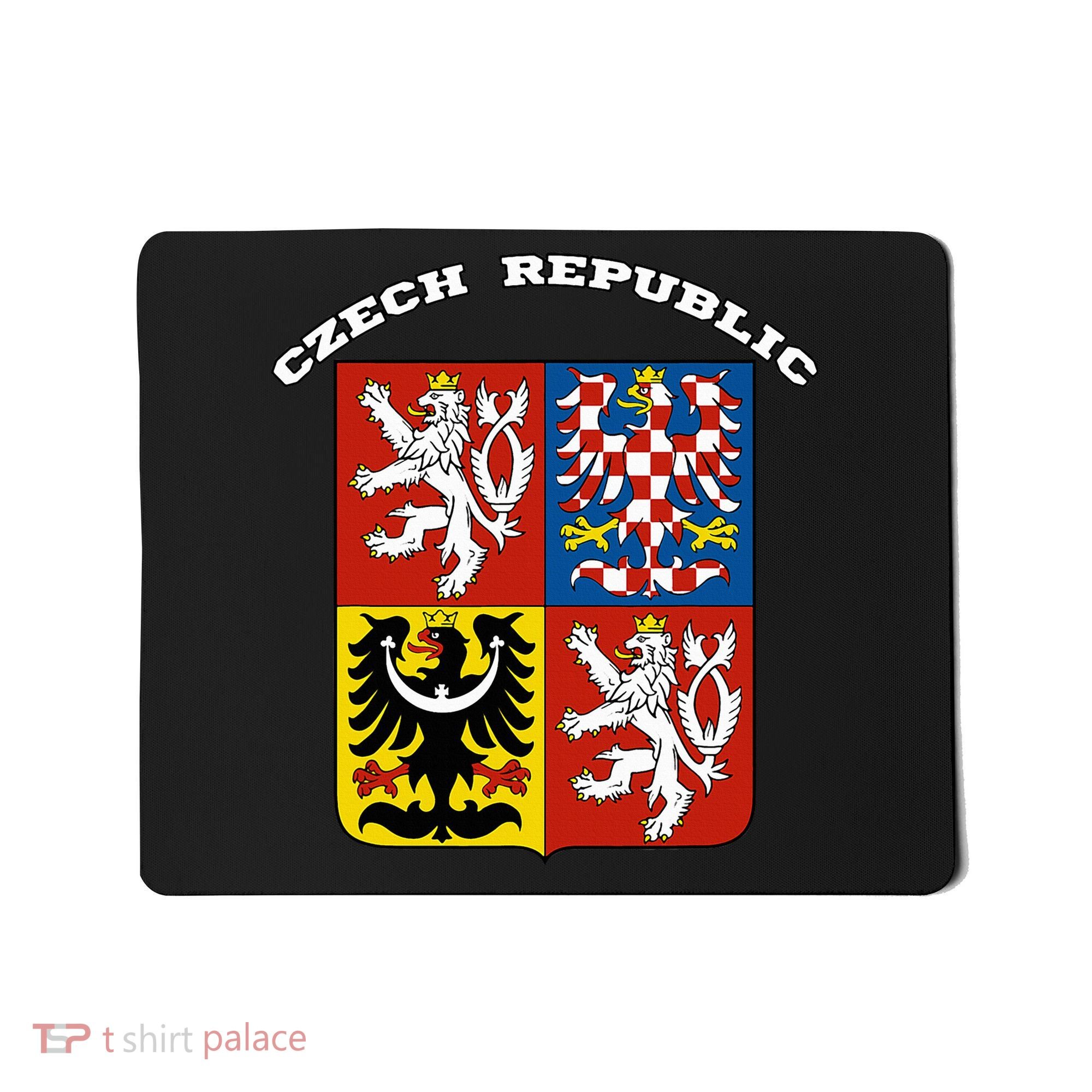 Czech Republic Coat Of Arms Flag Souvenir Prague Mousepad