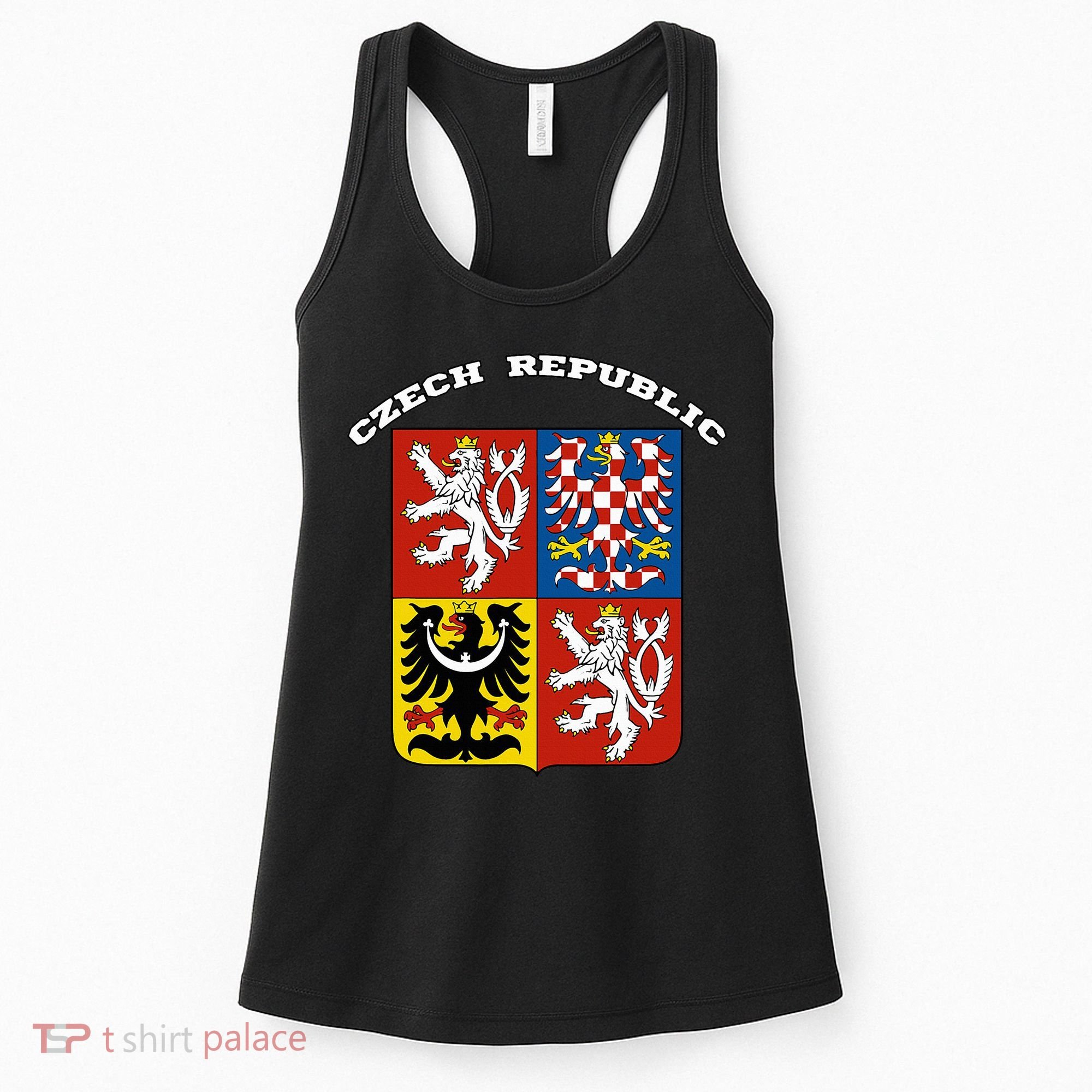 Czech Republic Coat Of Arms Flag Souvenir Prague Women's Tank Top
