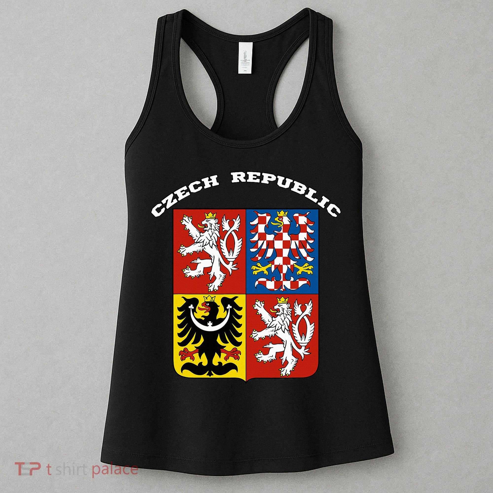 Czech Republic Coat Of Arms Flag Souvenir Prague Women's Tank Top