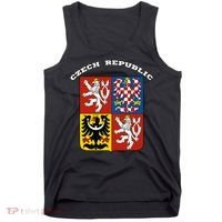 Czech Republic Coat Of Arms Flag Souvenir Prague Tank Top thumb 0