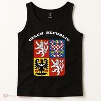 Czech Republic Coat Of Arms Flag Souvenir Prague Tank Top thumb 2