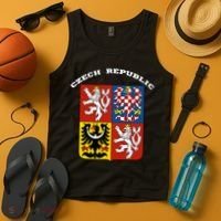 Czech Republic Coat Of Arms Flag Souvenir Prague Tank Top thumb 4