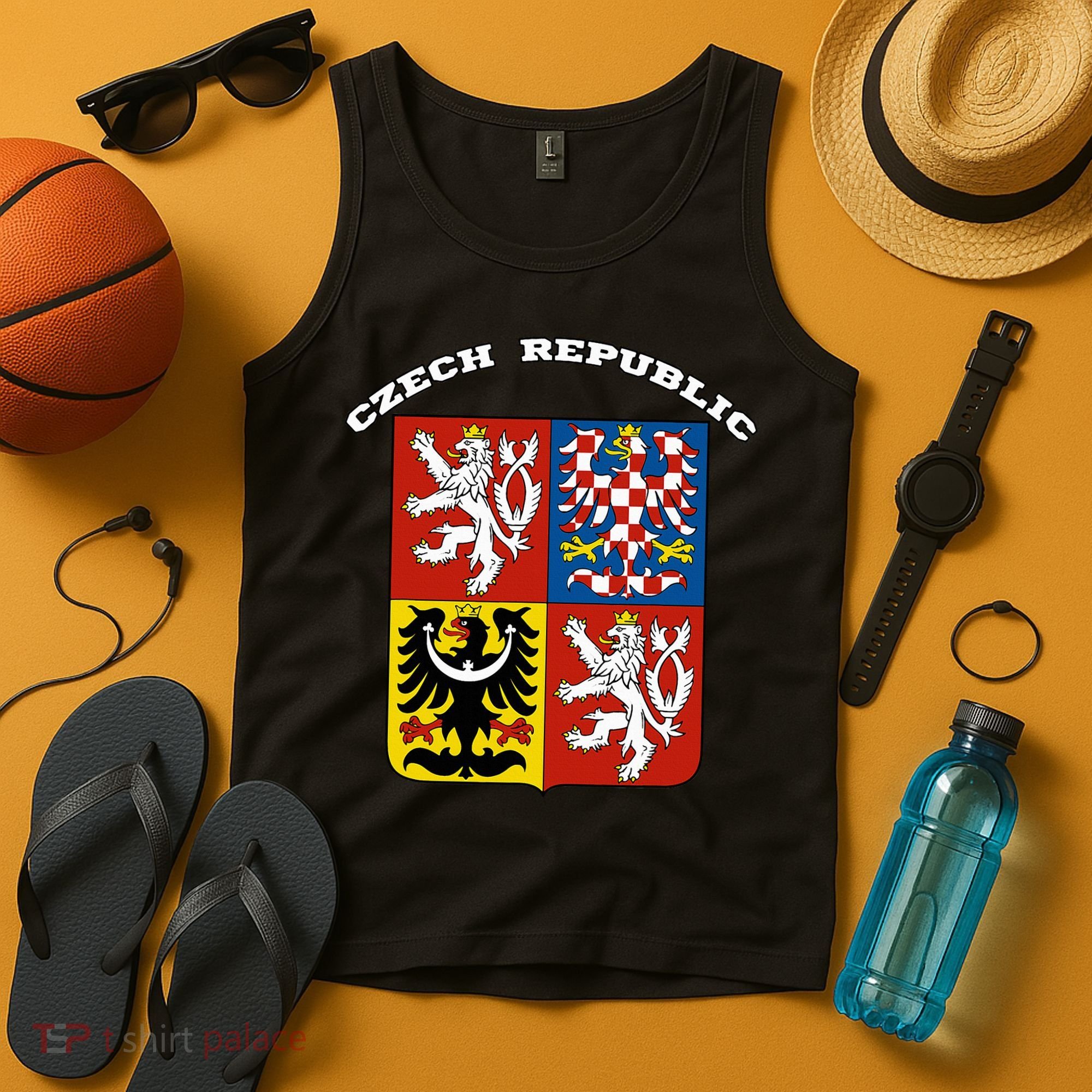 Czech Republic Coat Of Arms Flag Souvenir Prague Tank Top