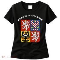 Czech Republic Coat Of Arms Flag Souvenir Prague Women's T-Shirt thumb 0