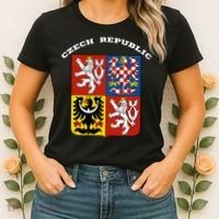 Czech Republic Coat Of Arms Flag Souvenir Prague Women's T-Shirt thumb 2