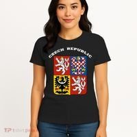 Czech Republic Coat Of Arms Flag Souvenir Prague Women's T-Shirt thumb 4