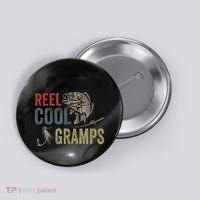 Cute Reel Cool Gramps Fishing Fathers Day Gift Button thumb 0