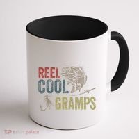 Cute Reel Cool Gramps Fishing Fathers Day Gift Coffee Mug thumb 1