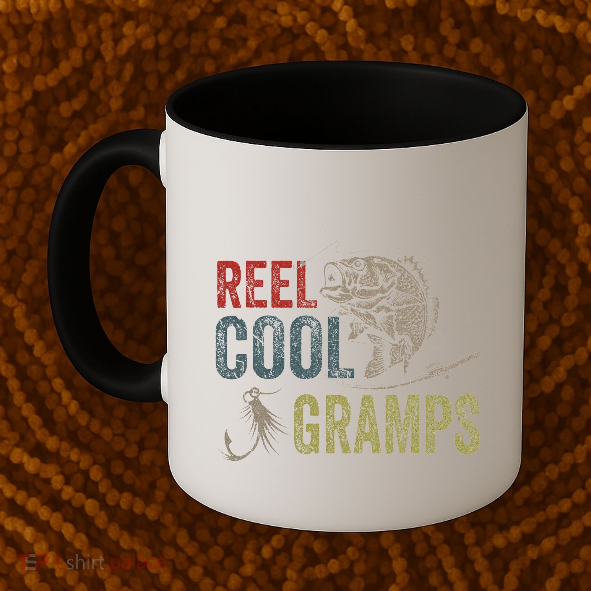 Cute Reel Cool Gramps Fishing Fathers Day Gift Coffee Mug