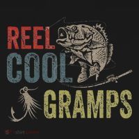 Cute Reel Cool Gramps Fishing Fathers Day Gift Polo thumb 3