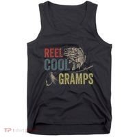 Cute Reel Cool Gramps Fishing Fathers Day Gift Tank Top thumb 0