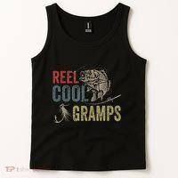 Cute Reel Cool Gramps Fishing Fathers Day Gift Tank Top thumb 2
