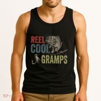 Cute Reel Cool Gramps Fishing Fathers Day Gift Tank Top thumb 3