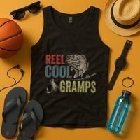 Cute Reel Cool Gramps Fishing Fathers Day Gift Tank Top thumb 4