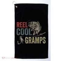 Cute Reel Cool Gramps Fishing Fathers Day Gift Golf Towel thumb 0