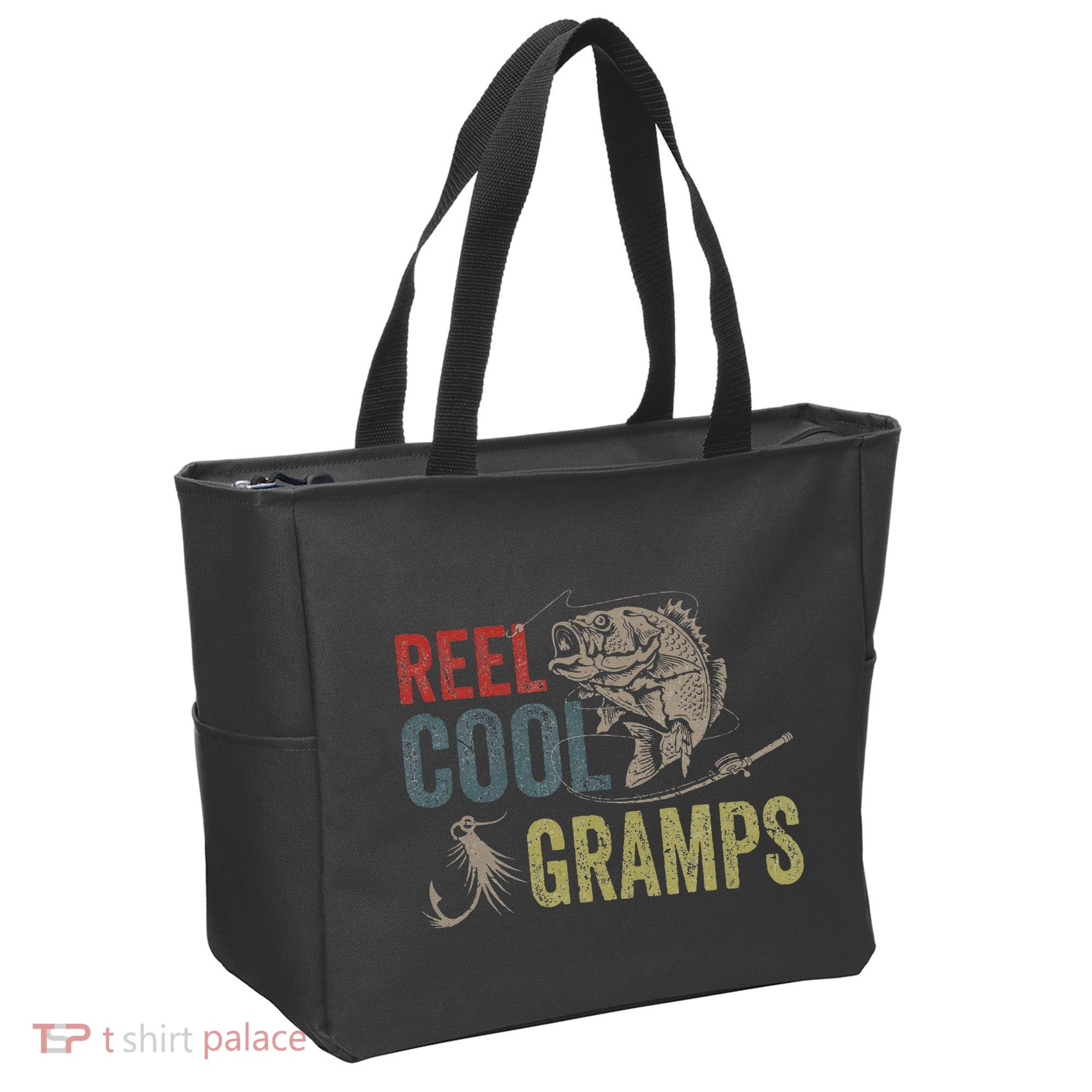 Cute Reel Cool Gramps Fishing Fathers Day Gift Tote Bag