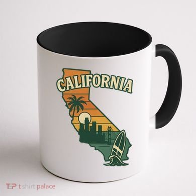California Retro Coffee Mug back