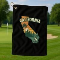 California Retro Golf Towel thumb 1