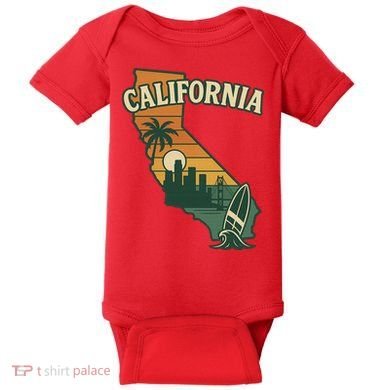 California Retro Baby Bodysuit