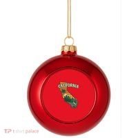California Retro Plastic Christmas Ball Ornament thumb 0