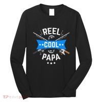Cute Reel Cool Papa Cute Fishing Dad Birthday Gift Long Sleeve Shirt thumb 0