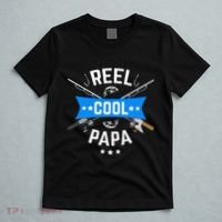 Cute Reel Cool Papa Cute Fishing Dad Birthday Gift T-Shirt thumb 5