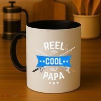 Cute Reel Cool Papa Cute Fishing Dad Birthday Gift Coffee Mug thumb 4