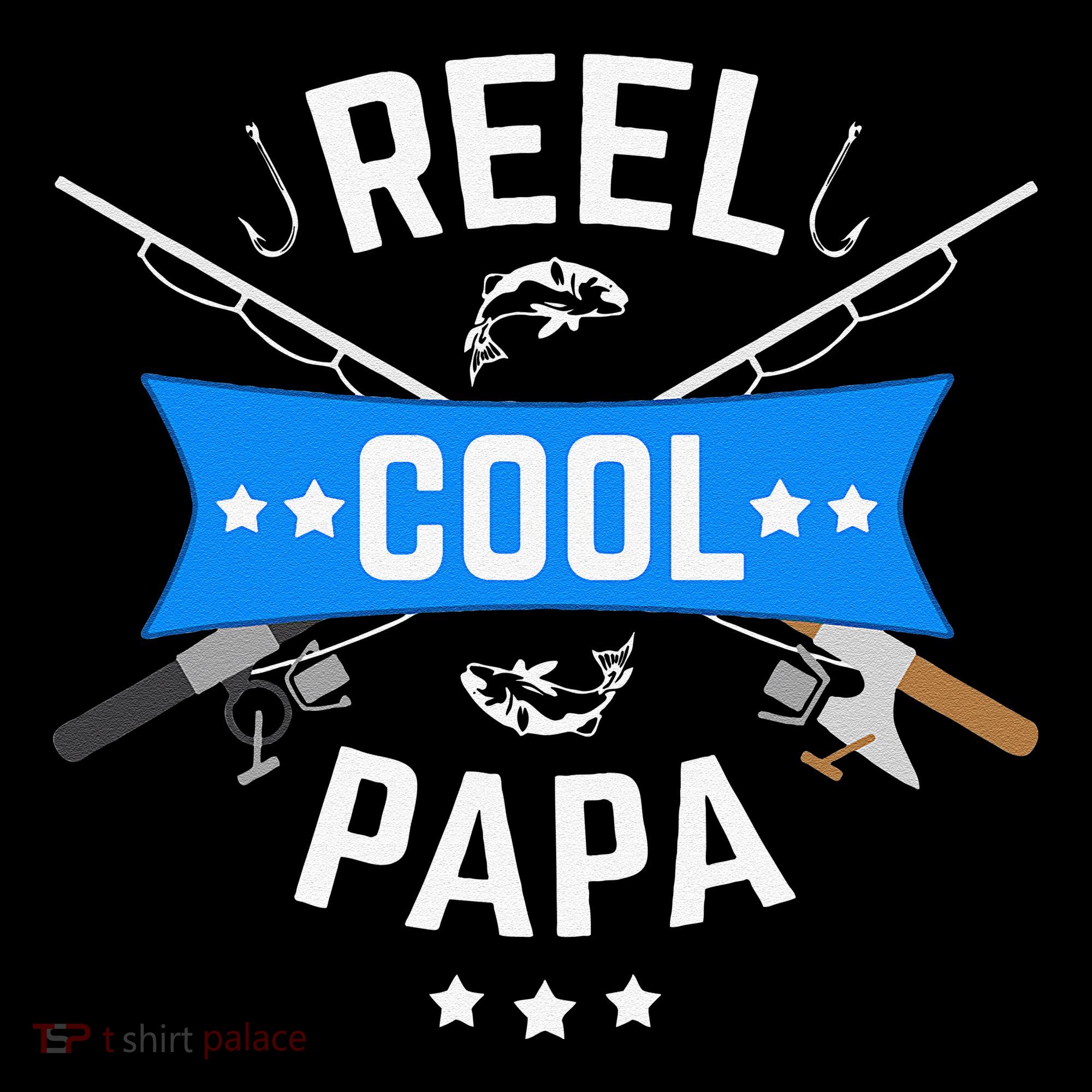 Cute Reel Cool Papa Cute Fishing Dad Birthday Gift Coffee Mug